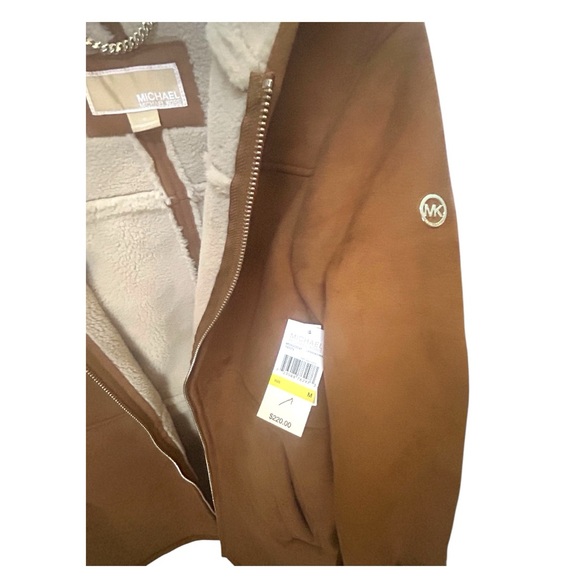 MICHAEL KORS *NWT* Sherpa Lined Faux Suede Coat Jacket - Picture 3 of 5